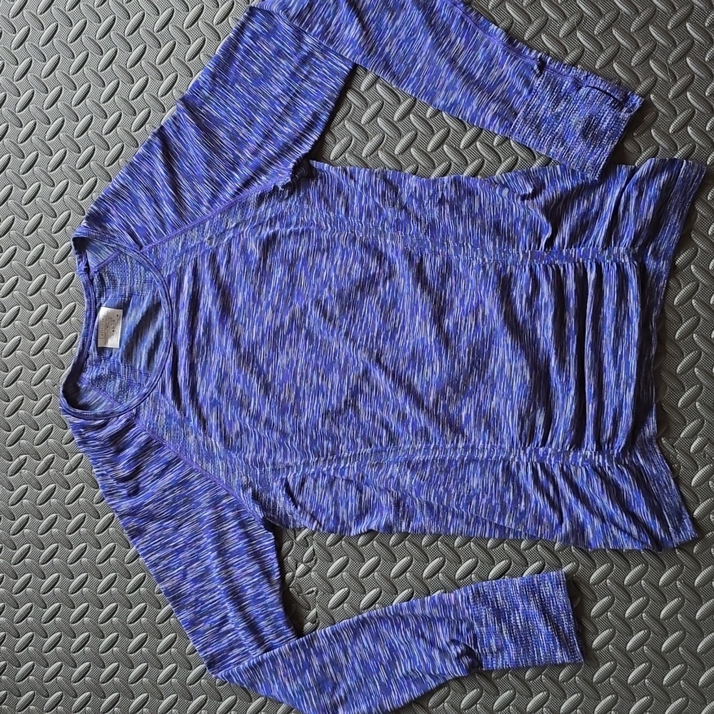 Athleta Fastest Track Space Dye Long Sleeve Top- M